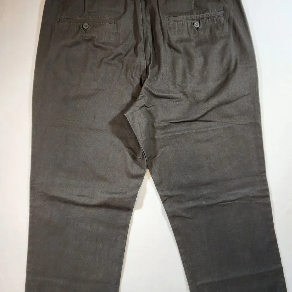 Camel Crown Pants Mens Sz 38 Brown Chino Straight Leg Button Pockets Casual NWT